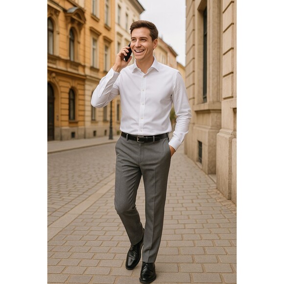 J. Crew Mens Ludlow Slim Fit Dress Pants 36 x 32  Gray Wool Blend J6061 - Picture 1 of 11